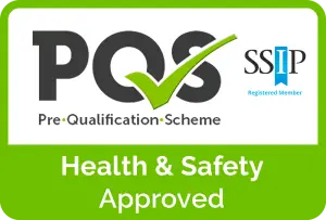 PQS Pre-Qualification Scheme and SSIP Registered Member, Health & Safety Approved